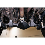 Black micro-textured powder coat steel rear differential skid plate for 2021-2026 Ford Bronco