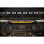Micro-texture black steel DV8 Offroad Capable Bull Bar for 2021-2026 Ford Bronco OEM Capable Front Bumper