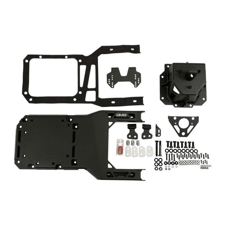 DV8 Offroad micro-texture black steel tire carrier with brass bushings for 2021-2026 Ford Bronco