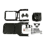 DV8 Offroad micro-texture black steel tire carrier with brass bushings for 2021-2026 Ford Bronco