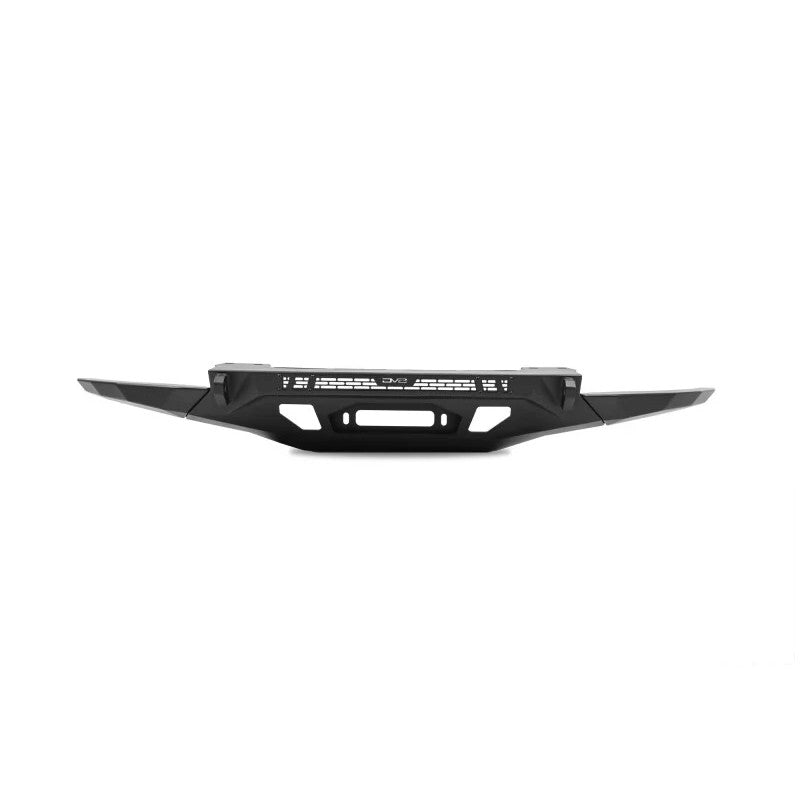 DV8 Offroad Spec Series micro-texture black front winch bumper with skid plate for 2024-2026 Toyota Land Cruiser.