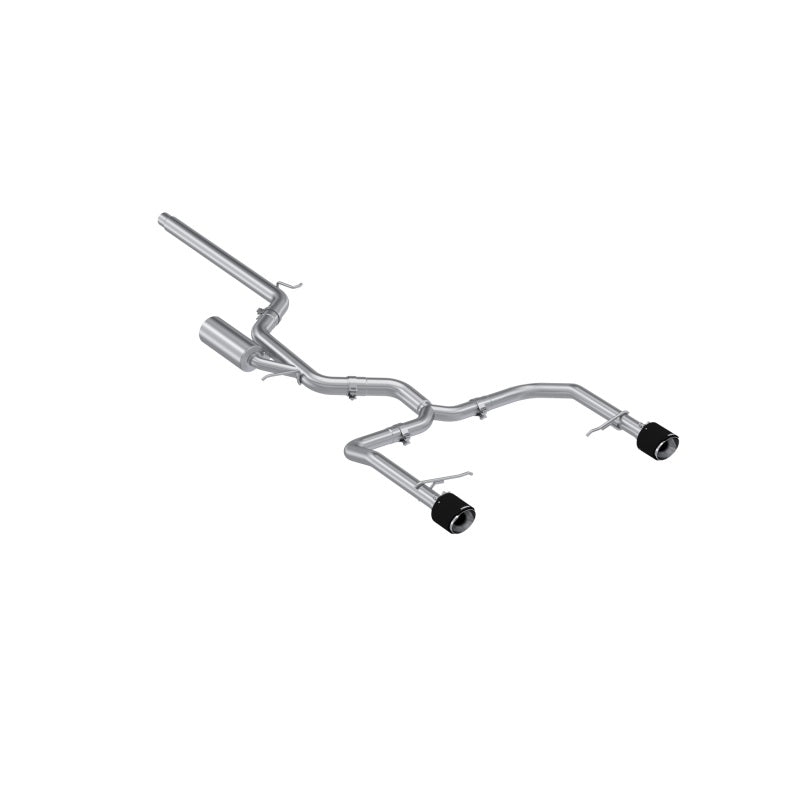 MBRP Armor Pro T304 stainless steel cat-back exhaust system with Helmholtz resonator and dual carbon fiber tips