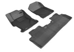 3D MAXpider Kagu Series Black Full Set Floor Mats for 2012-2013 Honda Civic Sedan