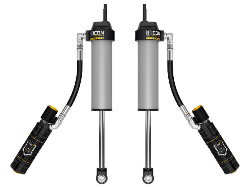 ICON 3.0 Series VS remote reservoir front coilovers with CDEV electronic valving for 2017-2026 Ford F-250 F-350 Super Duty.