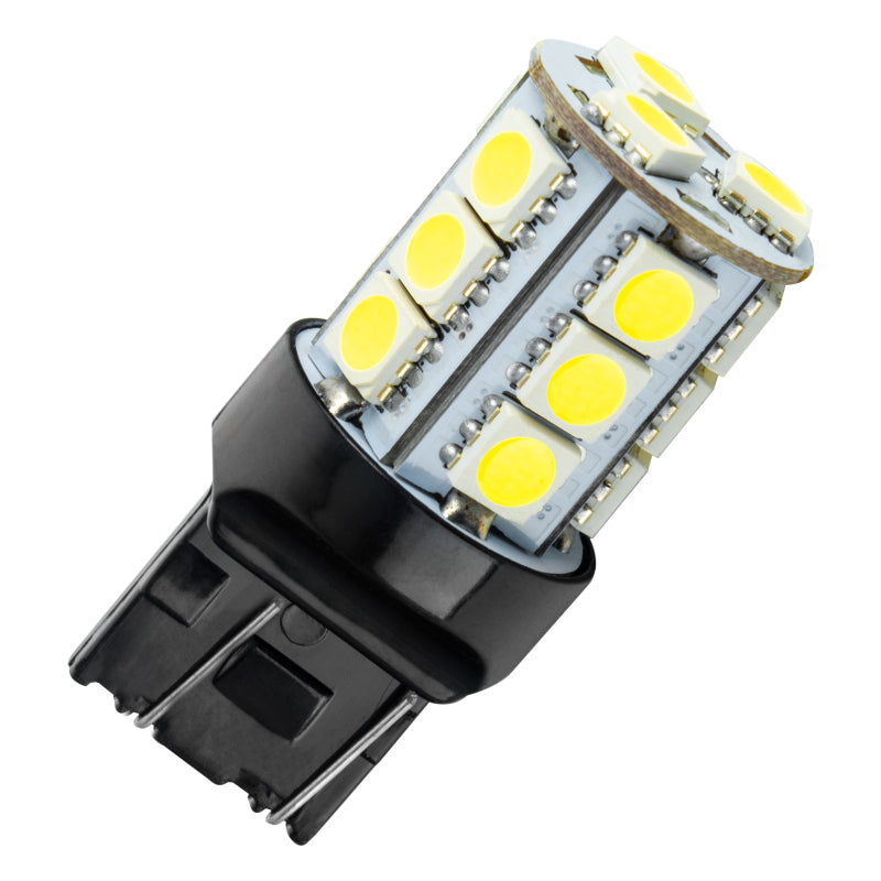 Oracle 7443 cool white LED replacement bulb featuring 18 three-chip 5050 SMD LEDs