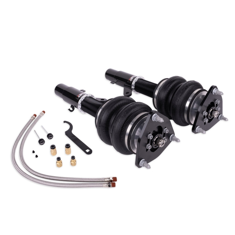 Air Lift Performance 76014 front air suspension kit featuring monotube shocks and double-bellows air springs.