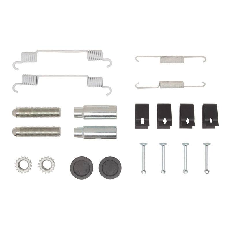 DFC parking brake drum hardware kit including return springs and hold-down pins for both sides.