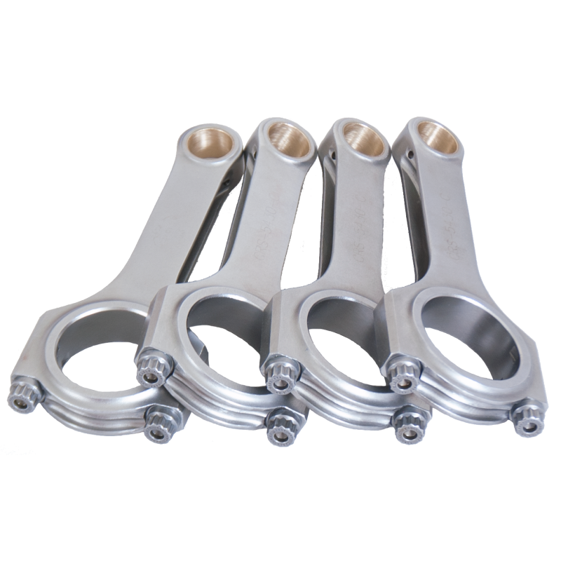 Set of four Eagle H-Beam forged 4340 steel connecting rods with ARP 2000 bolts for Acura and Honda B18 engines.