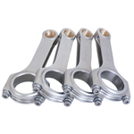 Set of four Eagle H-Beam forged 4340 steel connecting rods with ARP 2000 bolts for Acura and Honda B18 engines.