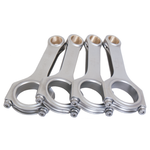 Set of four Eagle forged 4340 steel H-Beam connecting rods with ARP 2000 bolts for Acura K20A2 engines.