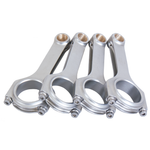 Set of four Eagle H-Beam forged 4340 steel connecting rods with ARP 2000 bolts for 1.8L engines.