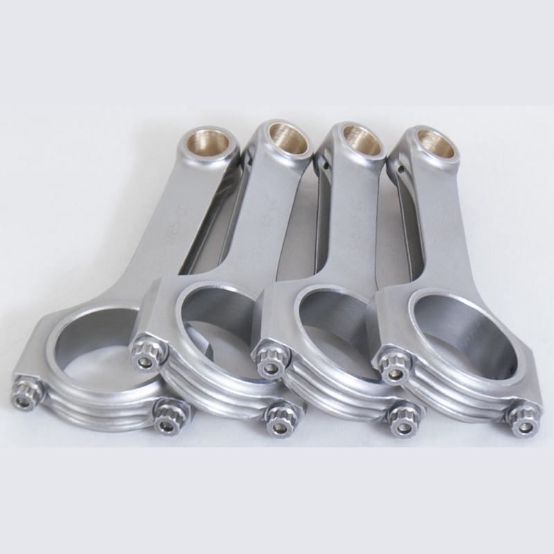 Set of four Eagle forged 4340 steel H-Beam connecting rods for GM 2.2L Ecotec engines with ARP 2000 hardware.