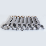 Set of eight Eagle 4340 forged steel H-Beam connecting rods for Chrysler 5.7L and 6.1L Hemi engines.