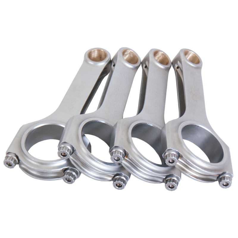 Set of four Eagle H-beam forged 4340 steel connecting rods for Ford Focus ZETEC engines with ARP 2000 bolts.