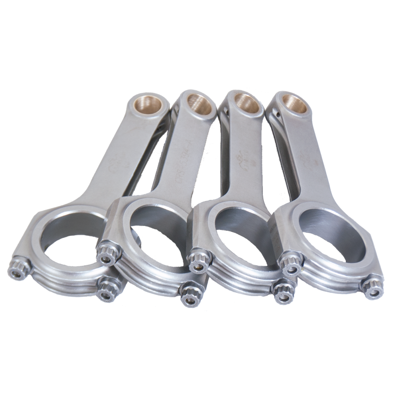Set of four Eagle Specialty Products H-beam forged 4340 steel connecting rods with ARP 2000 bolts for Honda D16 ZC engines.