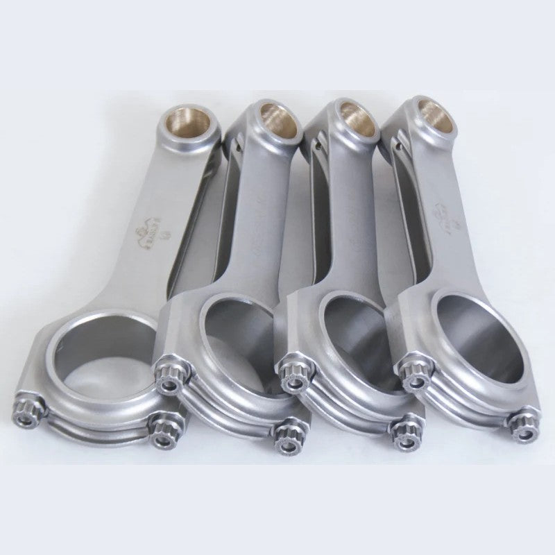 Set of four Eagle H-Beam forged 4340 steel connecting rods for 4G63 engines with ARP 2000 hardware