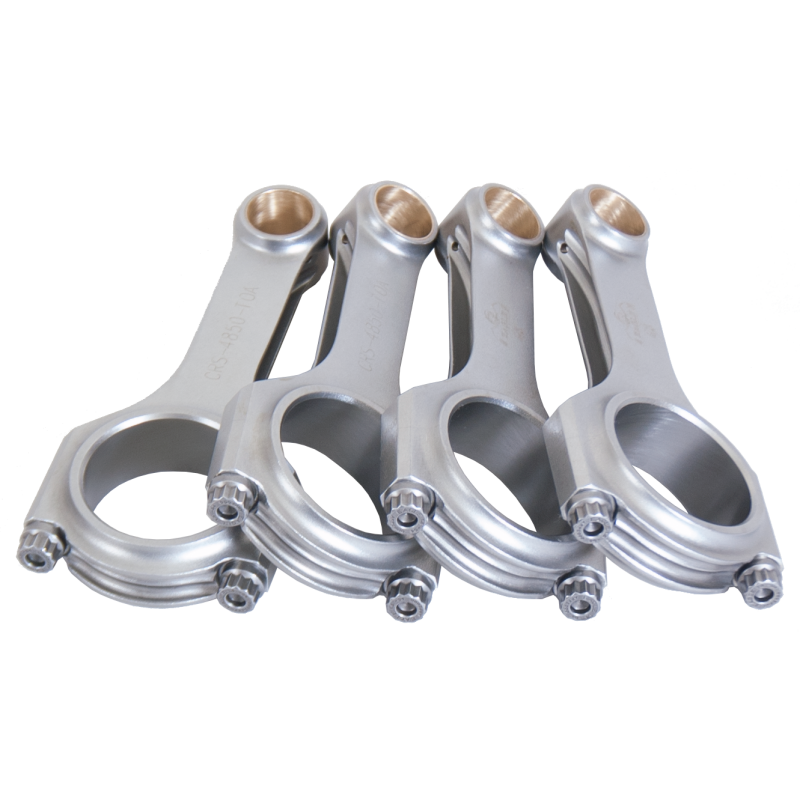 Set of four Eagle forged 4340 steel H-Beam connecting rods for Toyota 2TC/3TC engines with ARP 2000 hardware.