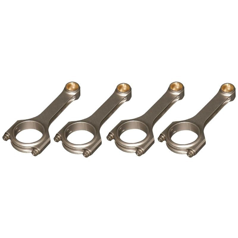 Set of six Eagle H-Beam forged 4340 steel connecting rods with ARP 2000 bolts for Audi and Volkswagen VR6 engines.