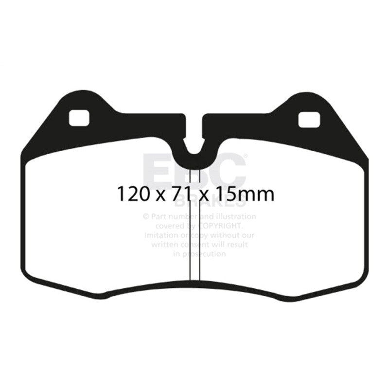 EBC Yellowstuff front brake pad set DP41644R for Brembo-equipped 2003-2009 Nissan 350Z and Infiniti G35.