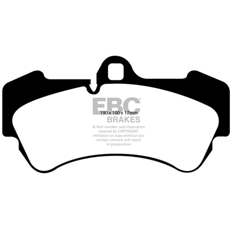 EBC Brakes Redstuff ceramic front brake pad set DP31521C for Porsche Cayenne and VW Touareg.