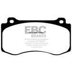 EBC Redstuff high-performance ceramic front brake pads (DP31764C) for Chrysler, Dodge, and Jeep SRT8 models.