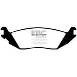 EBC Brakes Extra Duty rear brake pads with NUCAP shims and carbon granule friction material.