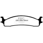 EBC Brakes Extra Duty front brake pads with NUCAP shims for 2003-2008 Dodge Ram 1500, 2500, and 3500 trucks.