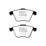 EBC Brakes Ultimax2 front brake pads with shimmed and slotted black friction material.