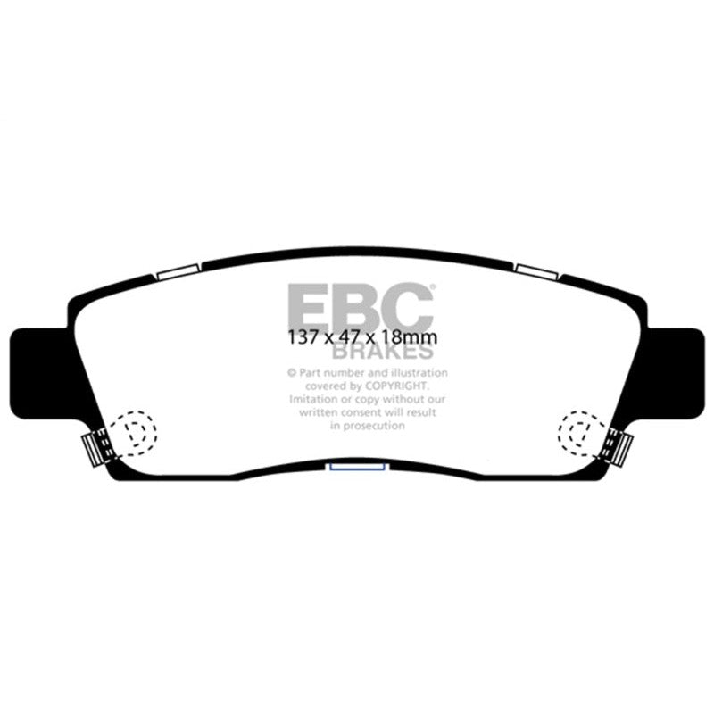 EBC Greenstuff 6000 Series heavy-duty rear brake pad set DP61672