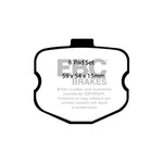 EBC Redstuff rear brake pads with red Brake-In coating for 2009-2013 Chevrolet Corvette Grand Sport and Z06.