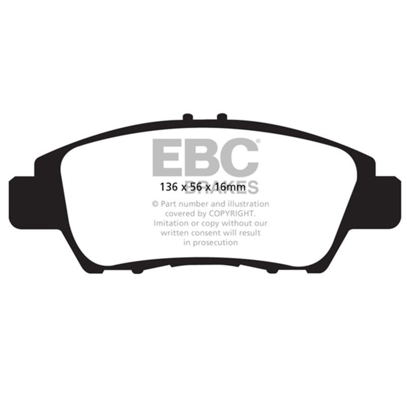 EBC Redstuff ceramic front brake pads for 2009-2019 Honda Fit and CR-Z