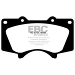 EBC Brakes Ultimax2 UD976 front brake pads with black friction compound and noise-reducing backing shims.