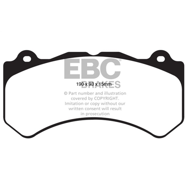 EBC Greenstuff front brake pads for 2012-2026 Dodge Durango and Jeep Grand Cherokee SRT