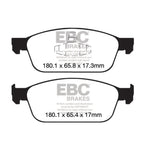 EBC Brakes Yellowstuff front brake pads for 2013-2018 Ford Focus ST and Lincoln MKC