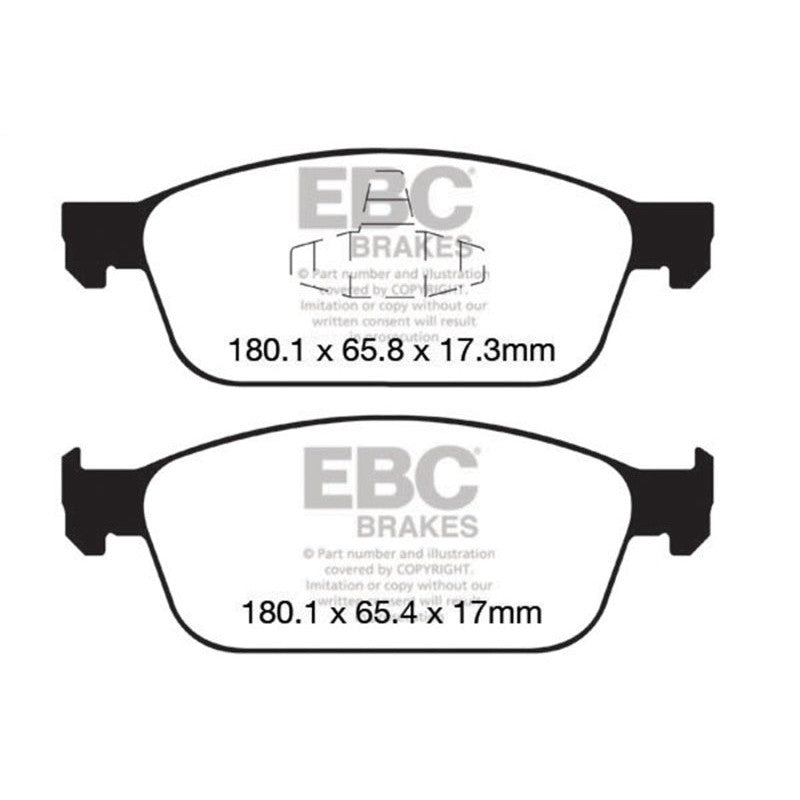 EBC Brakes Yellowstuff front brake pads for 2013-2018 Ford Focus ST and Lincoln MKC