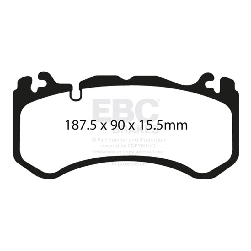 Set of yellow EBC Yellowstuff high-friction front brake pads, part number DP41939R.