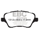 Set of EBC Brakes Yellowstuff high-friction front brake pads for 2014-2019 Ford Fiesta.