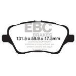 EBC Brakes Redstuff front brake pads (DP32149C) for 2014-2019 Ford Fiesta SE and ST models.