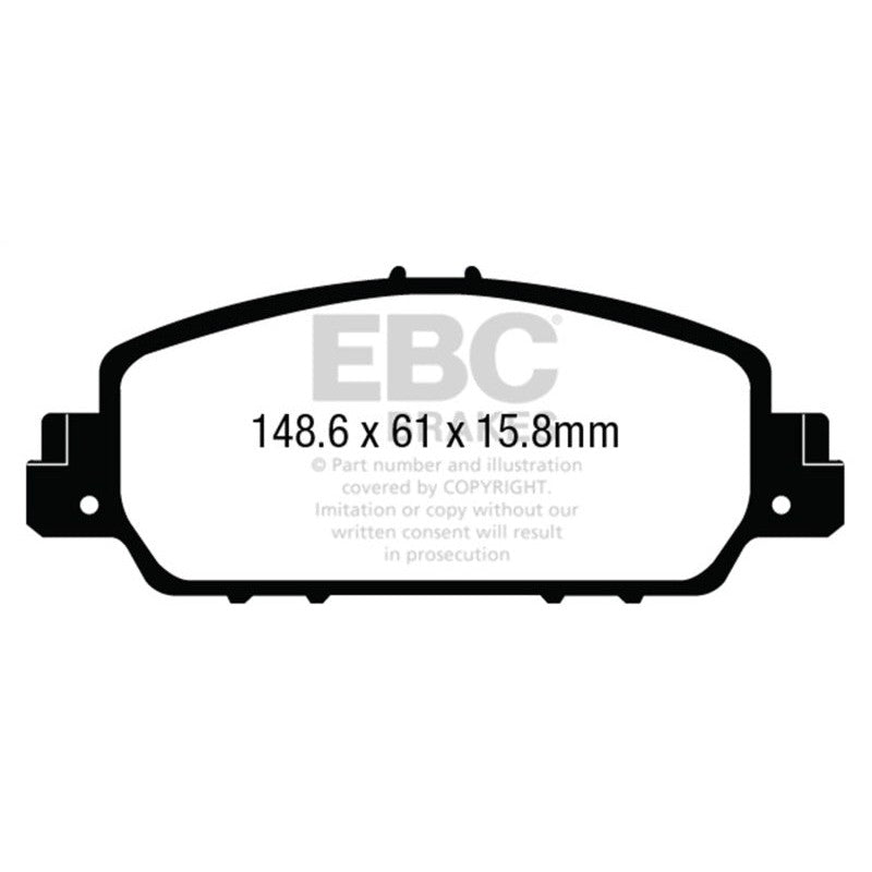 EBC Greenstuff sport front brake pad set for select 2013-2023 Honda Accord and HR-V models.