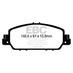 EBC Greenstuff sport front brake pad set for select 2013-2023 Honda Accord and HR-V models.