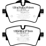 EBC Yellowstuff front brake pad set with aramid fiber friction material for 2014-2023 Mini Cooper.