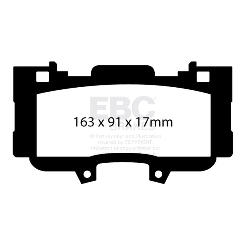 EBC Yellowstuff high-friction front brake pads DP43042R for 2015-2023 Ford Mustang