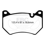 EBC Yellowstuff high performance front brake pads for 2018-2023 Audi Q5 2.0T.