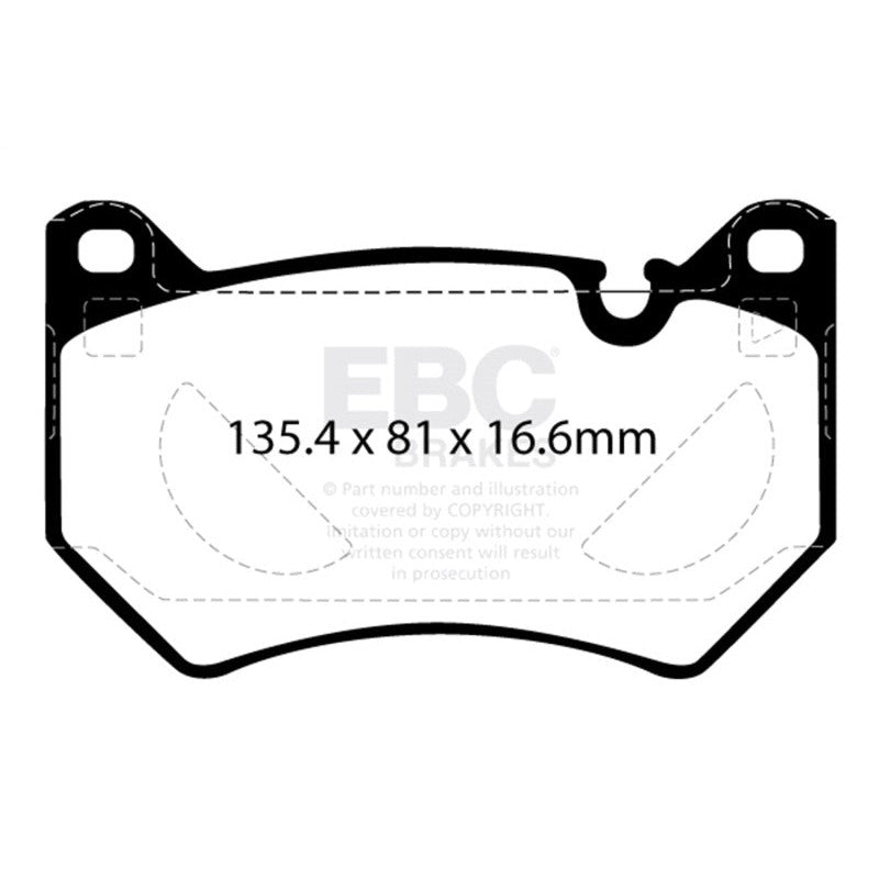 EBC Yellowstuff high performance front brake pads for 2018-2023 Audi Q5 2.0T.