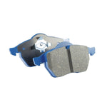 EBC Bluestuff NDX performance front brake pads with blue friction material and V-grooves for Audi RS3 and TT RS.