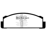 EBC Brakes Greenstuff 2000 series rear disc brake pads with green finish and DP2130 part number.