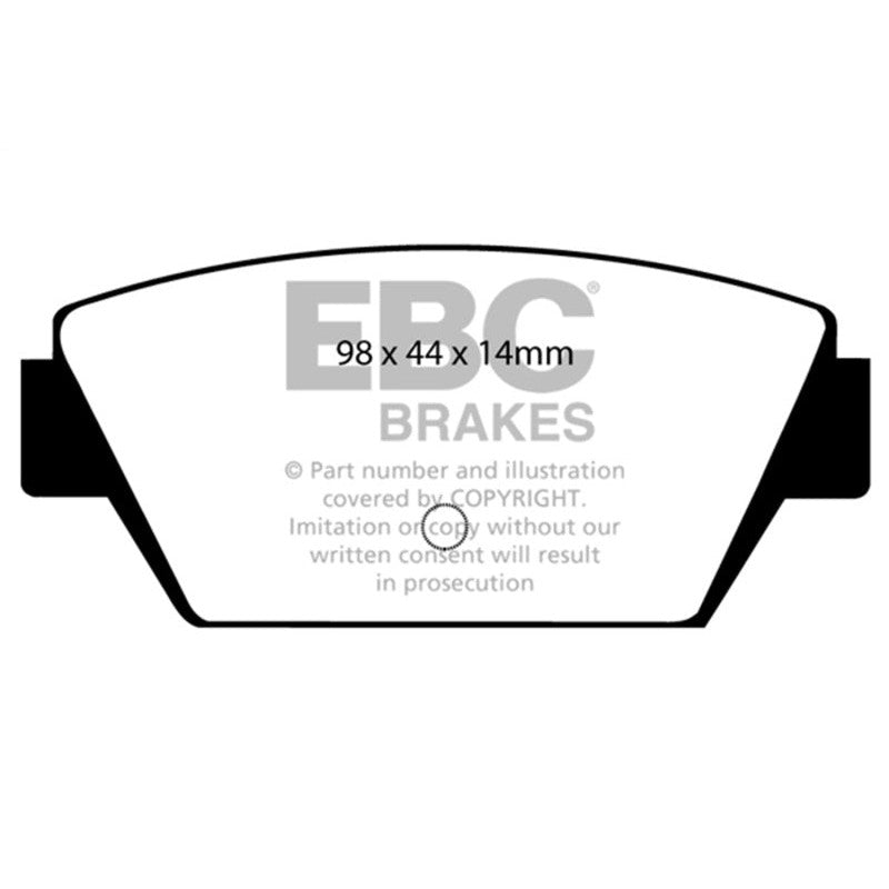 EBC Yellowstuff high-friction rear brake pads DP4576R for 1990-1994 Eagle Talon and Mitsubishi Eclipse