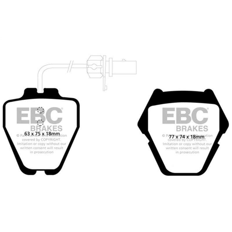 EBC Brakes Redstuff DP31348C Front Ceramic 8-Pad Set for 2000-2005 Audi and VW Passat