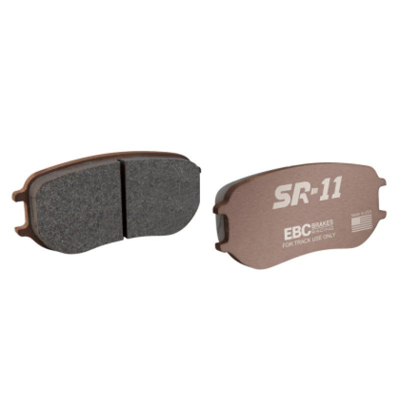 EBC Racing SR-11 medium friction sintered rear race brake pads for select performance vehicles.