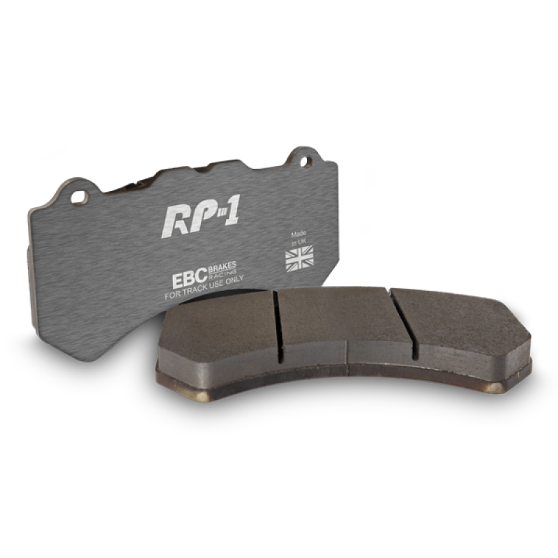 EBC Racing RP-1 front brake pads with Carbon Kevlar friction material for Volkswagen GTI Mk7.